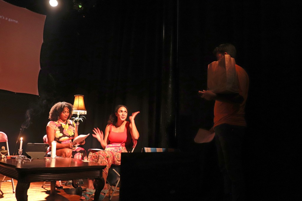 two caribbean women and a man about to get confused!