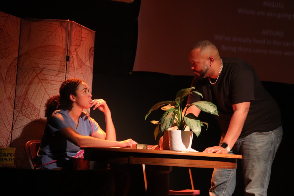 a dominican young woman confronting her dominican male partner